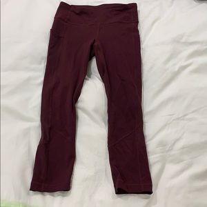 maroon lululemon leggings